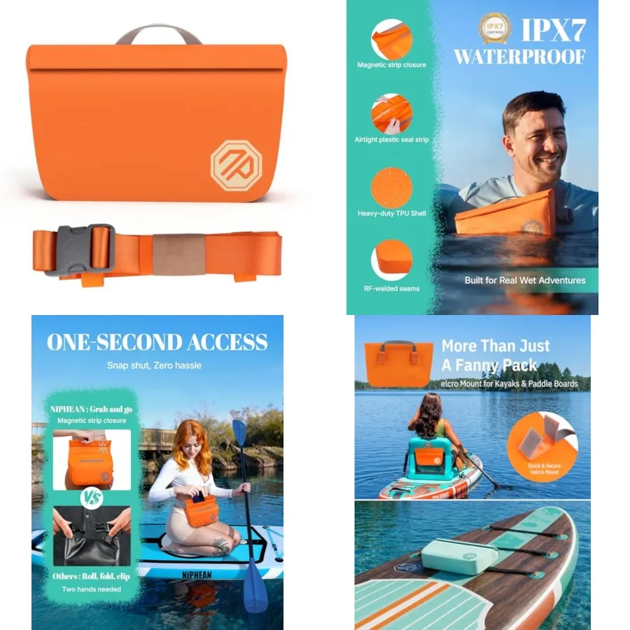 IPX7 Waterproof Fanny Pack with Magnetic One-Hand Closure, Durable Waterproof Dry Bag, for Kayaking, Paddle Boarding, Beach Cru
IPX7 Waterproof Fanny Pack with Magnetic One-Hand Closure, Durable Waterproof Dry Bag, for Kayaking, Paddle Boarding, Beach Cru