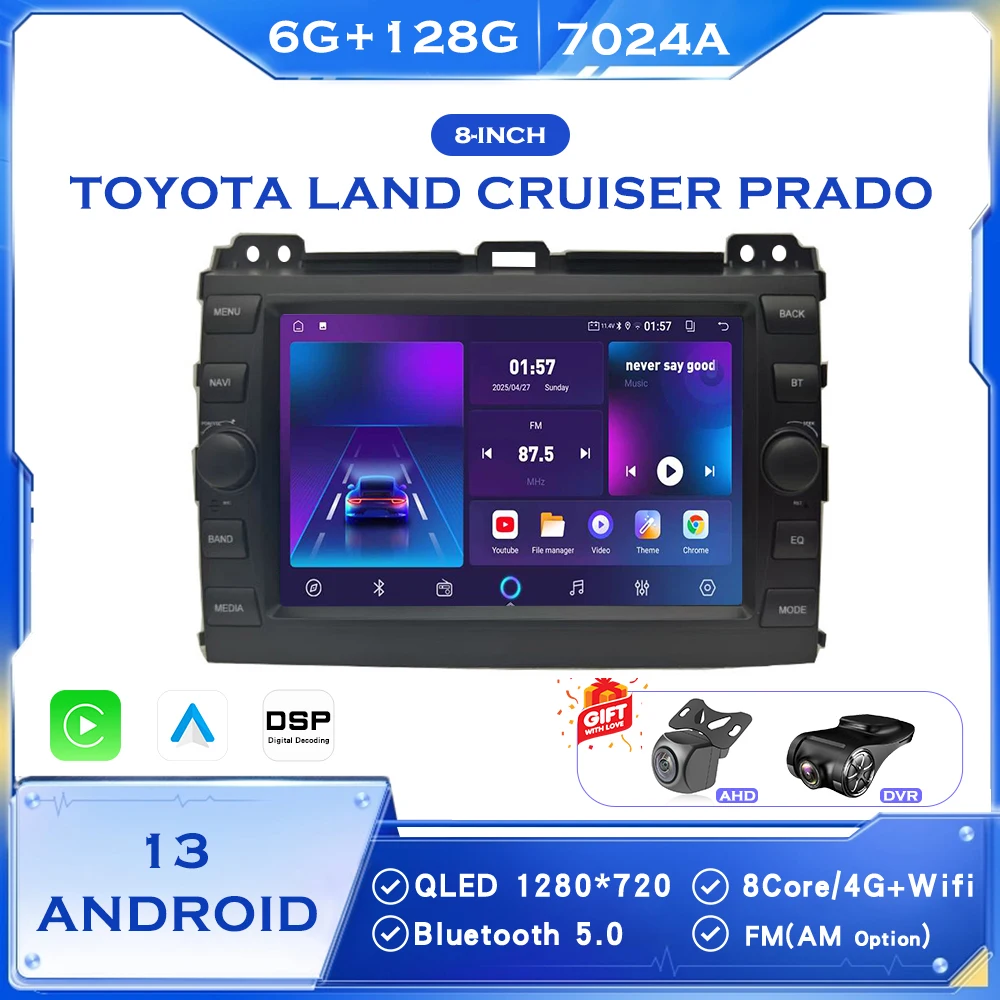 BINGFAN 8" Android Auto Car Radio 2 Din for Toyota Prado 2002-2009 Multimedia Player FM GPS WiFi Wireless Carplay Touch Screen
BINGFAN 8" Android Auto Car Radio 2 Din for Toyota Prado 2002-2009 Multimedia Player FM GPS WiFi Wireless Carplay Touch Screen