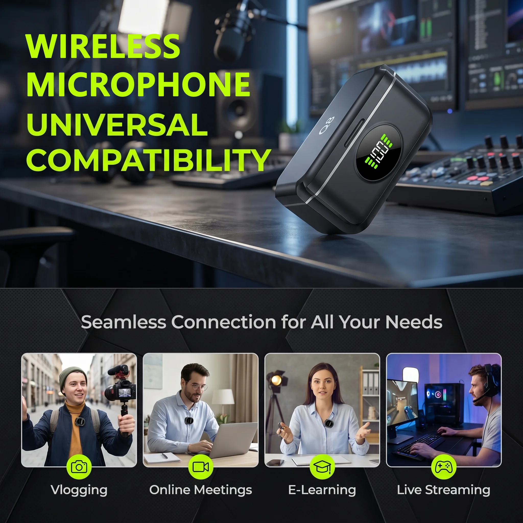 Q8 Wireless Compact Microphone 5V-1A Charging Only for Conference Recording ASMR Video Production Smartphone Lavalier Microphone
Q8 Wireless Compact Microphone 5V-1A Charging Only for Conference Recording ASMR Video Production Smartphone Lavalier Microphone