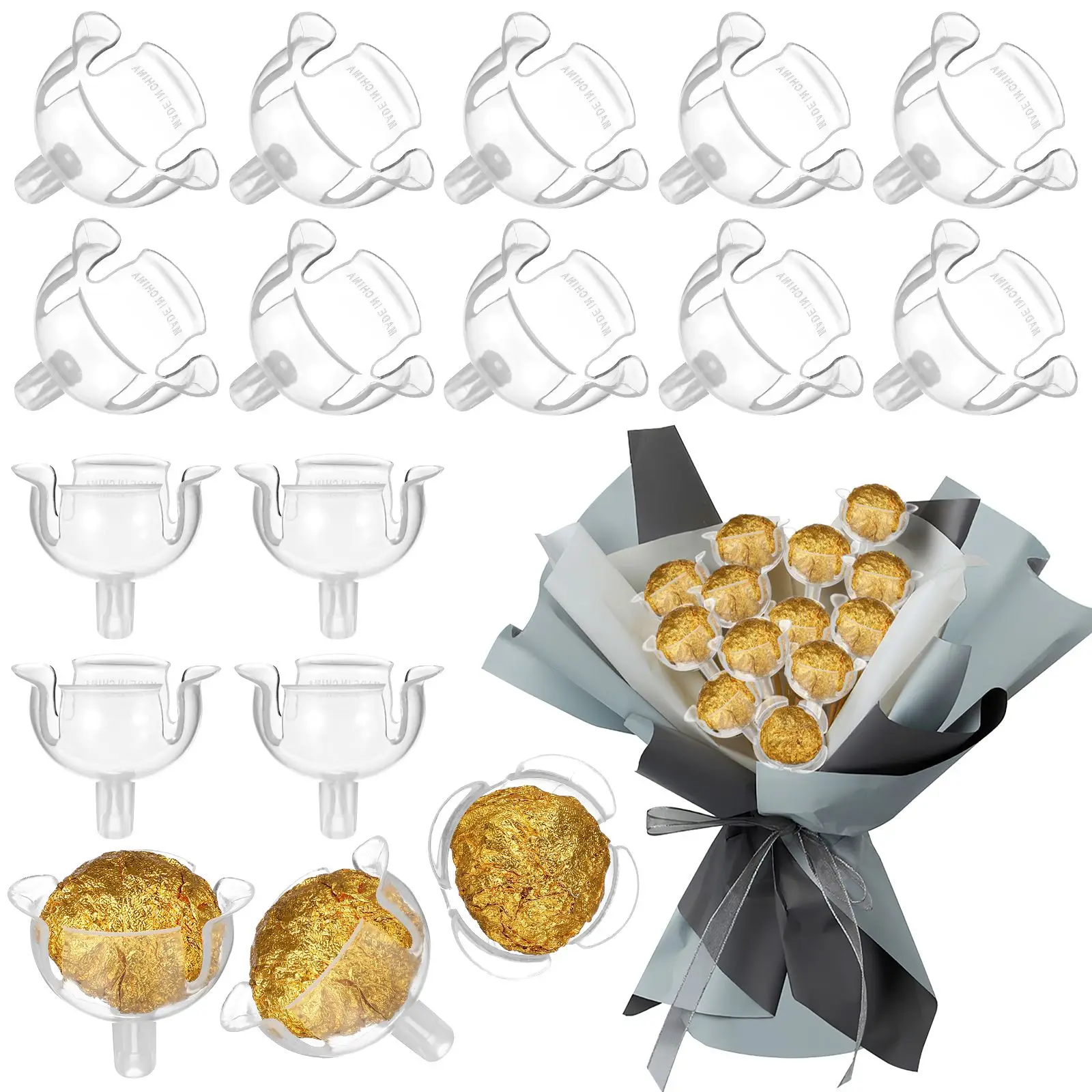 50 Pcs Holder Plastic Chocolate Tray Base for DIY Candy Base Bouquet Decor Candy Cup Tray Valentine Gift Mom Kids
50 Pcs Holder Plastic Chocolate Tray Base for DIY Candy Base Bouquet Decor Candy Cup Tray Valentine Gift Mom Kids