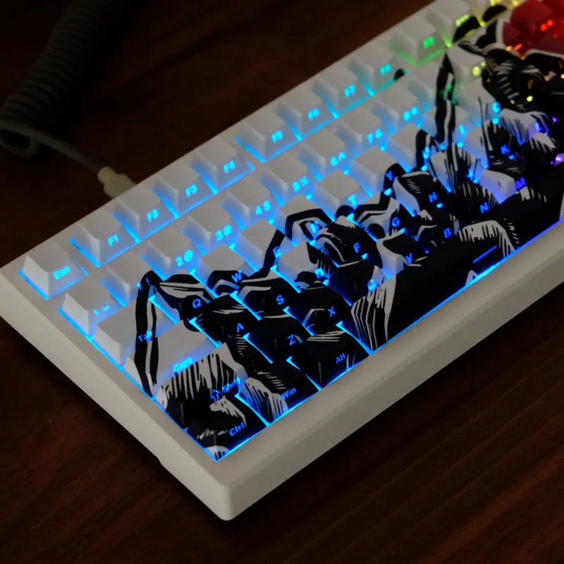 136 keys Original factory height Red sun rising Transparent PBT thermal sublimation keycap Suitable for mechanical keyboard
136 keys Original factory height Red sun rising Transparent PBT thermal sublimation keycap Suitable for mechanical keyboard
