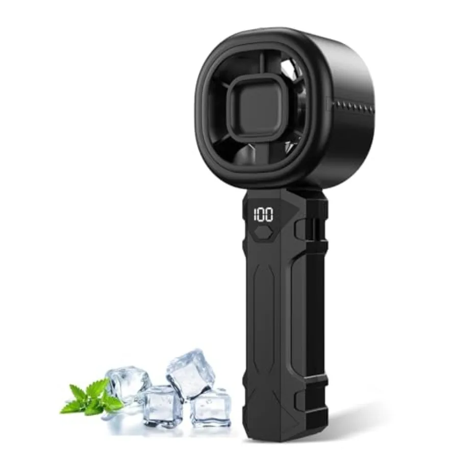 Portable Handheld Turbo Fan, Personal Mini Fan with Digital Display, 3 Wind Speeds 3000mAh Battery USB Rechargeable Hand Held F
Portable Handheld Turbo Fan, Personal Mini Fan with Digital Display, 3 Wind Speeds 3000mAh Battery USB Rechargeable Hand Held F