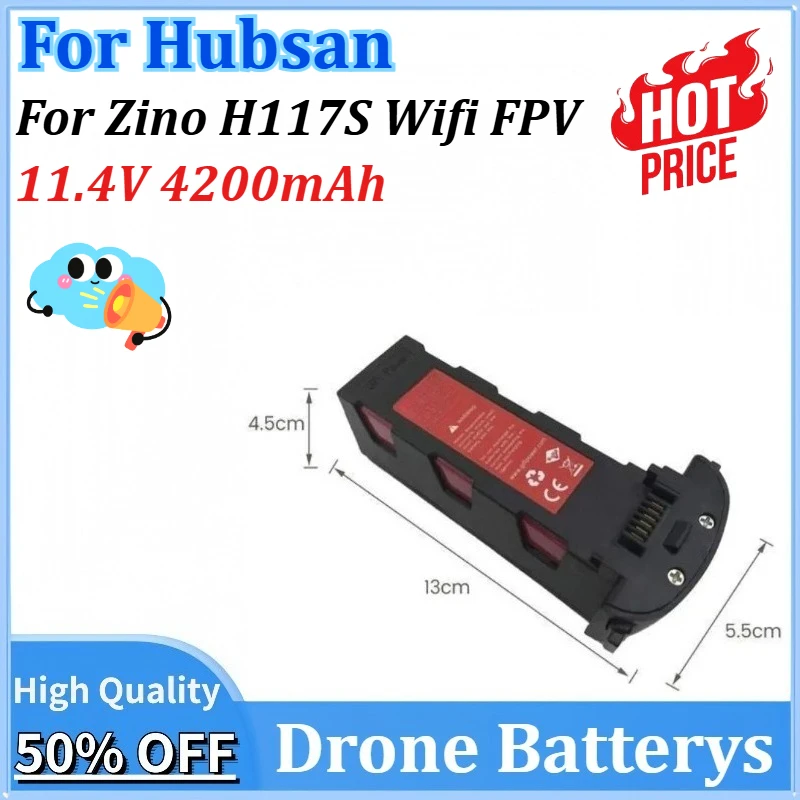 Newly upgraded 11.4V 4200mAh Drone Batterys for Hubsan H117S Zino Pro GPS RC Quadcopter Spare Parts Battery for RC FPV Racing 
Newly upgraded 11.4V 4200mAh Drone Batterys for Hubsan H117S Zino Pro GPS RC Quadcopter Spare Parts Battery for RC FPV Racing