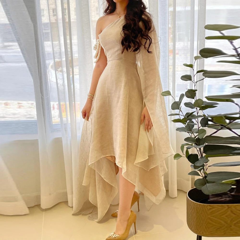 Simple One Shoulder A-Line Satin Beading Formal Occasion Prom Dresses Floor-Length Women Evening Party Dress فساتين السهرة
Simple One Shoulder A-Line Satin Beading Formal Occasion Prom Dresses Floor-Length Women Evening Party Dress فساتين السهرة