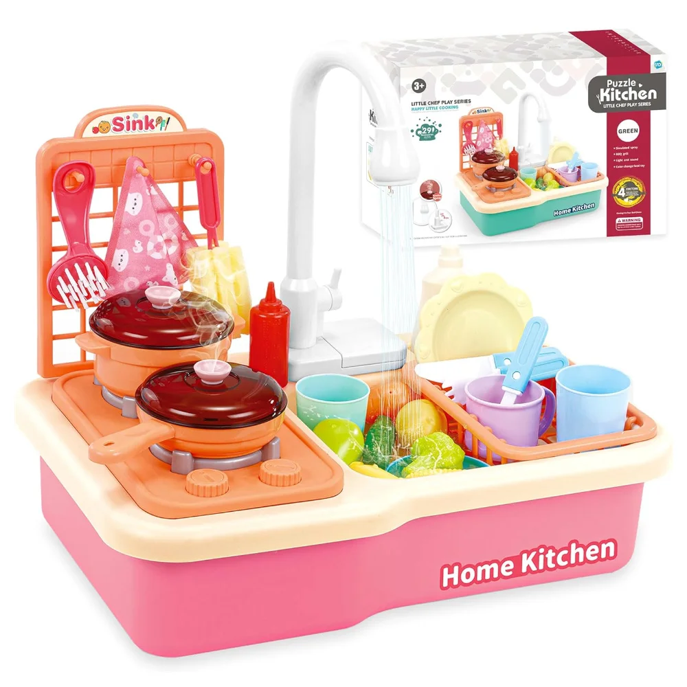 Детская игровая кухня для малышей с проточной водой, электрический игровой набор для девочек с краном, плитой, кастрюлей, сковородкой, игрушечной едой, подарки на день рождения
Детская игровая кухня для малышей с проточной водой, электрический игровой набор для девочек с краном, плитой, кастрюлей, сковородкой, игрушечной едой, подарки на день рождения