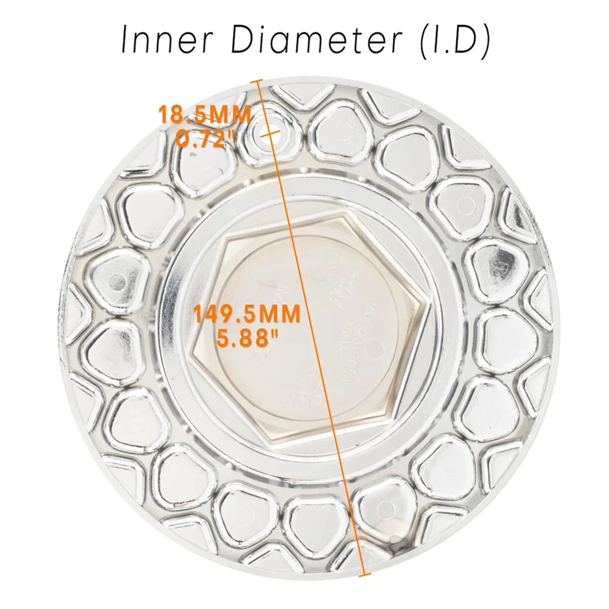 168mm Car Rim Center Cap | 9155L169 for BBS RS 247L169/09.24.028 | 4PCS (Silver) 
168mm Car Rim Center Cap | 9155L169 for BBS RS 247L169/09.24.028 | 4PCS (Silver)