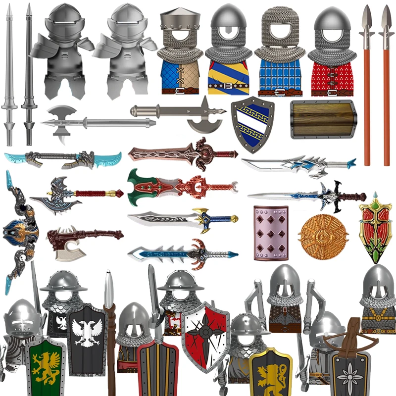 V1002 Medieval Archers Knights Castle Guards Paladins Knight Black Eagles Knights Heavy Armor Building Block Accessories Toys
V1002 Medieval Archers Knights Castle Guards Paladins Knight Black Eagles Knights Heavy Armor Building Block Accessories Toys