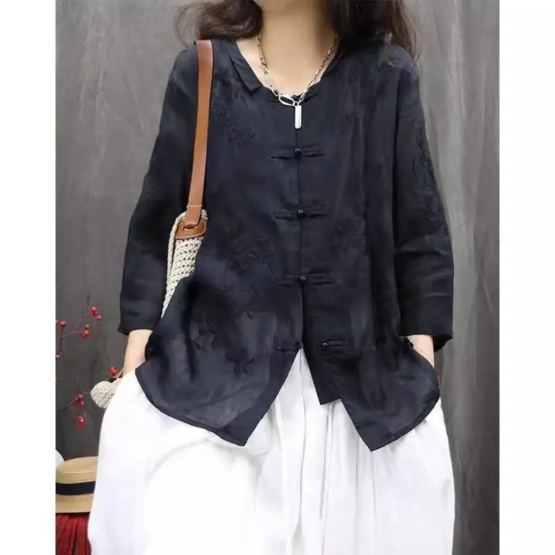 Retro Cotton Linen Embroidered Lightweight Breathable Loose Casual Top Seven Sleeve Loose Fit Versatile Small Open Cardigan
Retro Cotton Linen Embroidered Lightweight Breathable Loose Casual Top Seven Sleeve Loose Fit Versatile Small Open Cardigan