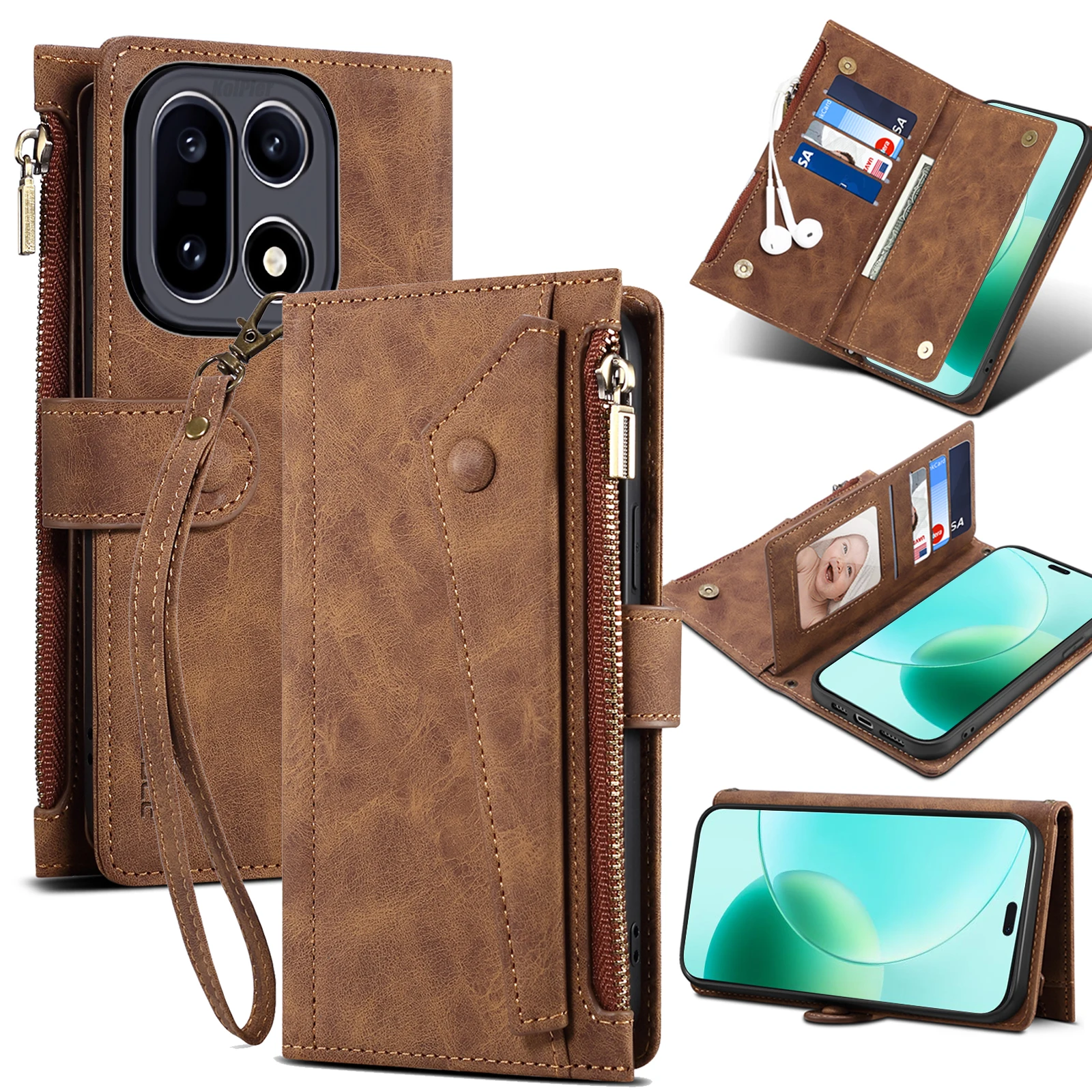New 9 Cards Zipper Flip Leather Case For Oneplus 15 Wallet Book Mobile Phone Case With Free Rope for 1+15 Casing
New 9 Cards Zipper Flip Leather Case For Oneplus 15 Wallet Book Mobile Phone Case With Free Rope for 1+15 Casing