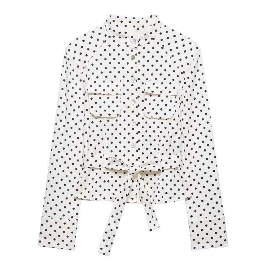 Spring Female Autumn Fashion Polka Dot Coat Long Sleeves Turtleneck Drawstring Jacket Elegant Office Ladies Casual Outerwear
Spring Female Autumn Fashion Polka Dot Coat Long Sleeves Turtleneck Drawstring Jacket Elegant Office Ladies Casual Outerwear