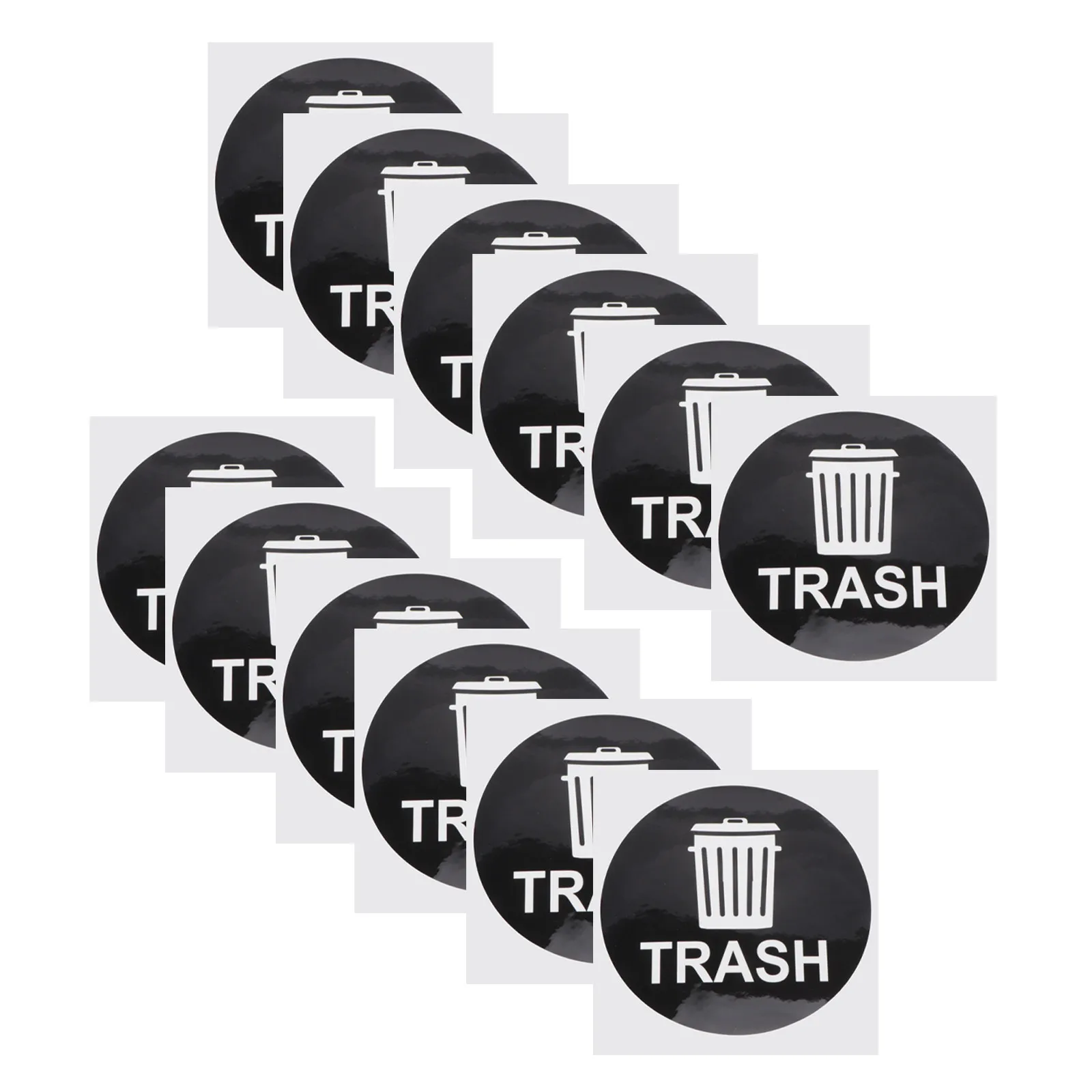 12Pcs Trash Sign Sticker Set Glossy Vinyl Decal Large Lettering Removable Waterproof Self Adhesive for Trash Cans
12Pcs Trash Sign Sticker Set Glossy Vinyl Decal Large Lettering Removable Waterproof Self Adhesive for Trash Cans