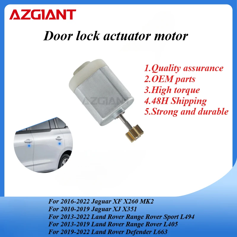 AZGIANT Car door lock actuator motor for Jaguar XF X260 MK2/Jaguar XJ X351/Land Rover Range Rover L405/Defender L663 new parts
AZGIANT Car door lock actuator motor for Jaguar XF X260 MK2/Jaguar XJ X351/Land Rover Range Rover L405/Defender L663 new parts