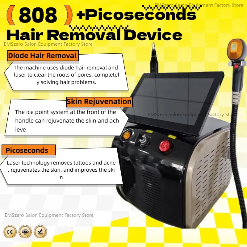 Professional 2 IN 1 Diode Ice Laser Body Hair Removal Machine 2024 Portable Pico Laser Tattoo Removal Picosecond
Professional 2 IN 1 Diode Ice Laser Body Hair Removal Machine 2024 Portable Pico Laser Tattoo Removal Picosecond
