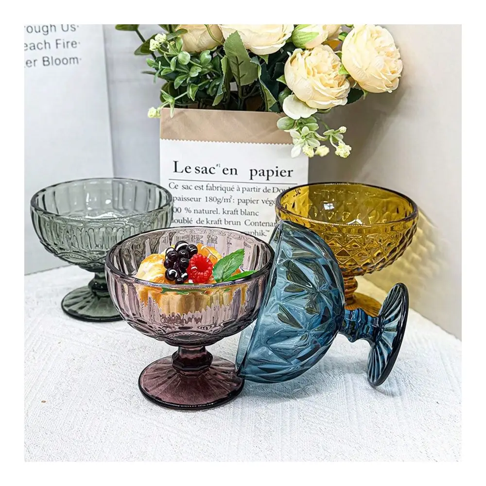 Pressed Pattern Glass Dessert Bowls, 6Pcs 12Oz Green Small Ice Cream Cups, Suitable For Fruit Pudding Trifle Parfait Coconut Pe
Pressed Pattern Glass Dessert Bowls, 6Pcs 12Oz Green Small Ice Cream Cups, Suitable For Fruit Pudding Trifle Parfait Coconut Pe