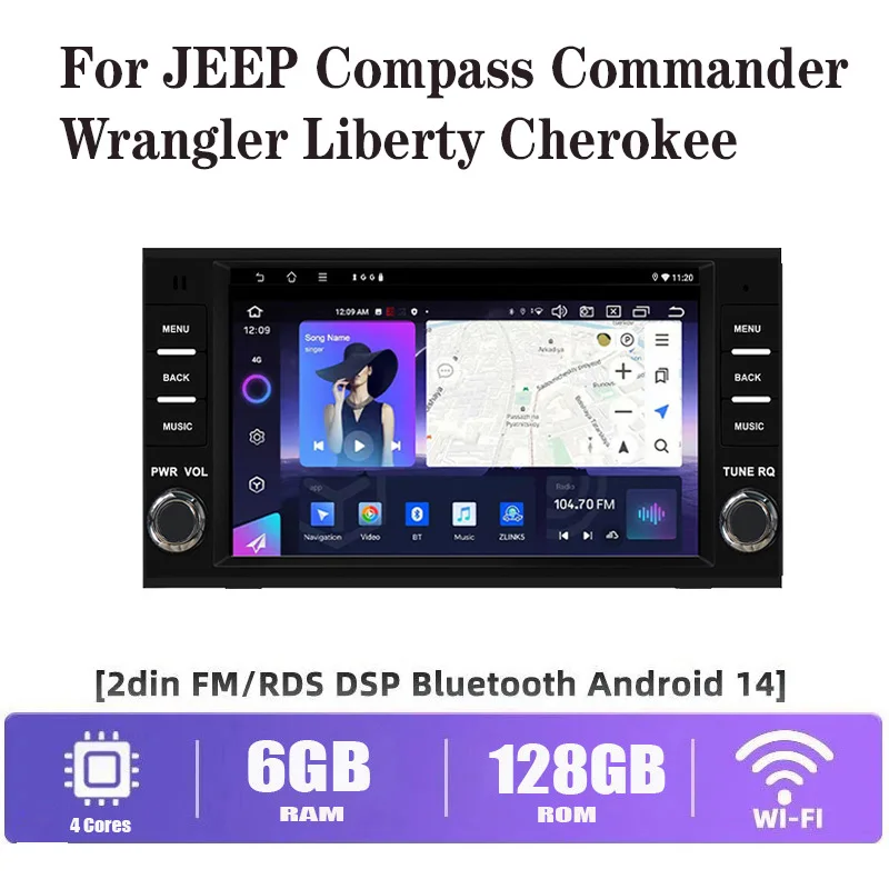 Car Radio 7'' For JEEP Compass Commander Wrangler Liberty Cherokee BTDSP Carplay Android Auto Multimedia Player GPS WIFI 4-64GB
Car Radio 7'' For JEEP Compass Commander Wrangler Liberty Cherokee BTDSP Carplay Android Auto Multimedia Player GPS WIFI 4-64GB