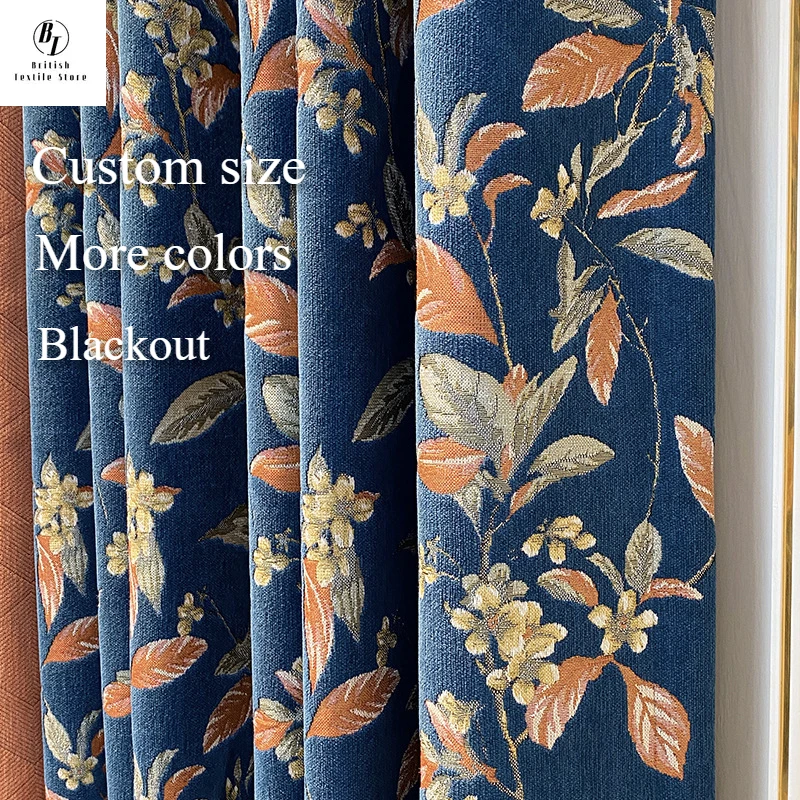 Floral Blue Blackout Chenille Jacquard Thicken Vintage Curtains for Living Room Bedroom Dining Luxury Custom Size White Tulle
Floral Blue Blackout Chenille Jacquard Thicken Vintage Curtains for Living Room Bedroom Dining Luxury Custom Size White Tulle