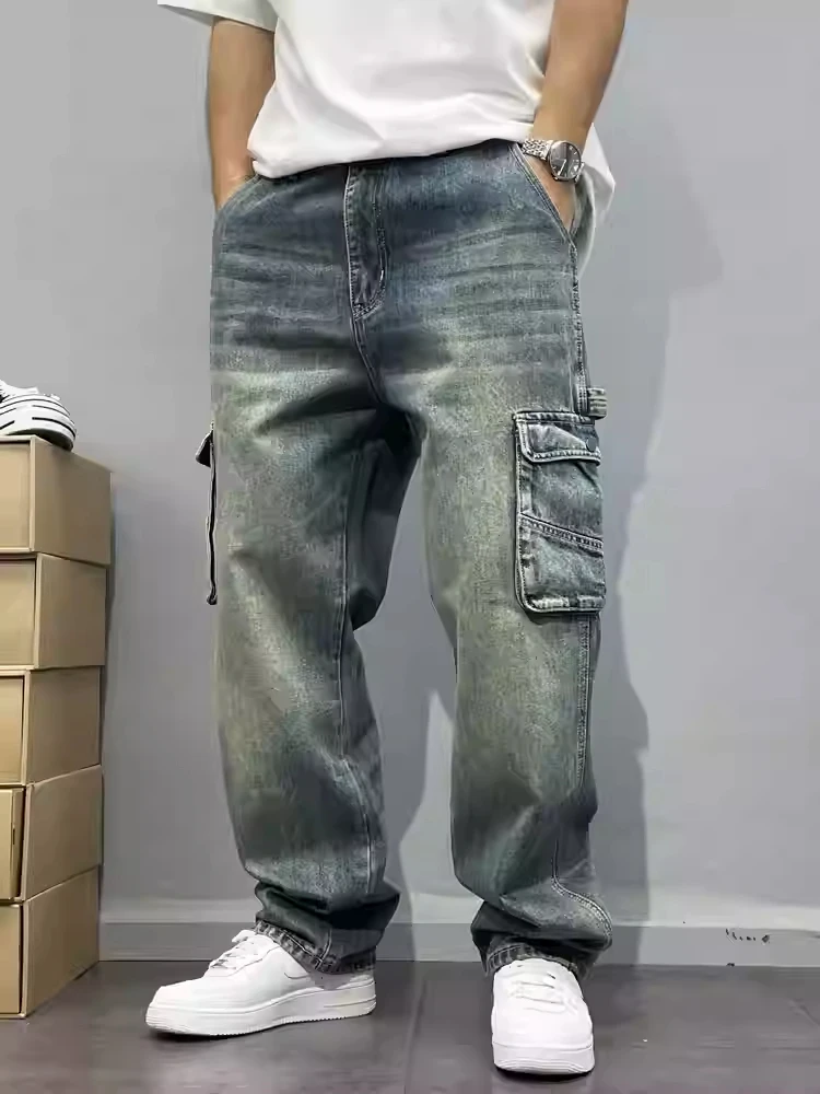 Retro American Washed Men's Workwear Jeans Loose Straight Leg High Street Fashion Autumn Season Casual Long Trousers
Retro American Washed Men's Workwear Jeans Loose Straight Leg High Street Fashion Autumn Season Casual Long Trousers