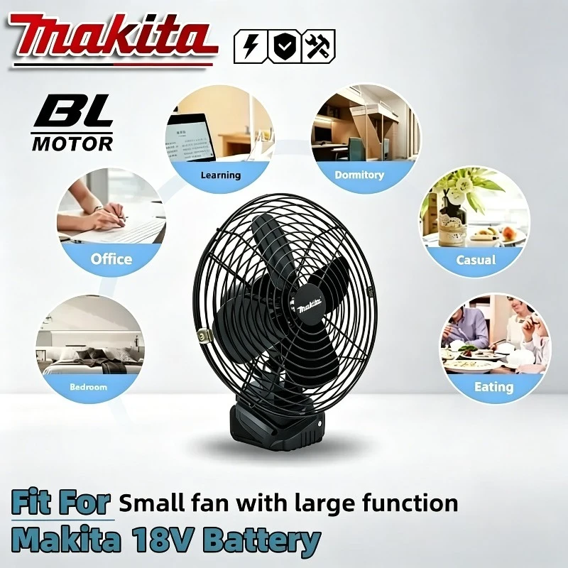 Makita Camping Fan 8 Inches Wireless Outdoor Fishing Desktop Portable Metal Fan Strong Wind Fan Fit Makita 18V 20V Battery
Makita Camping Fan 8 Inches Wireless Outdoor Fishing Desktop Portable Metal Fan Strong Wind Fan Fit Makita 18V 20V Battery