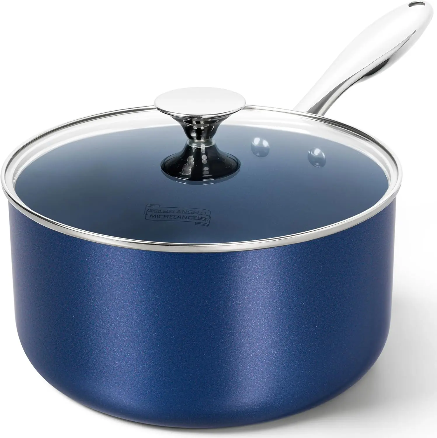 4 Quart Nonstick Ceramic Saucepan with Lid, Induction Compatible & Oven Safe, Blue
4 Quart Nonstick Ceramic Saucepan with Lid, Induction Compatible & Oven Safe, Blue