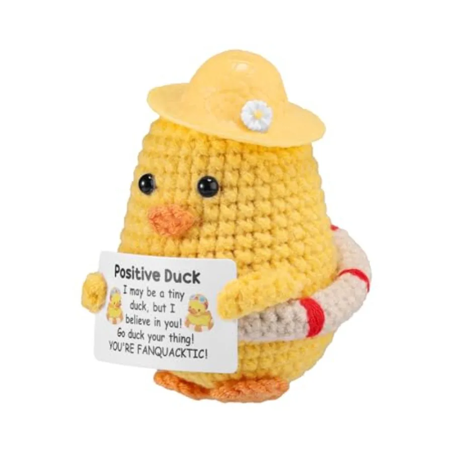 Positive Duck Crochet, Swimming Ring Duck Crochet Emotional Toy Support for Invigorating Gift Summer Home Office Decoration Bac
Positive Duck Crochet, Swimming Ring Duck Crochet Emotional Toy Support for Invigorating Gift Summer Home Office Decoration Bac