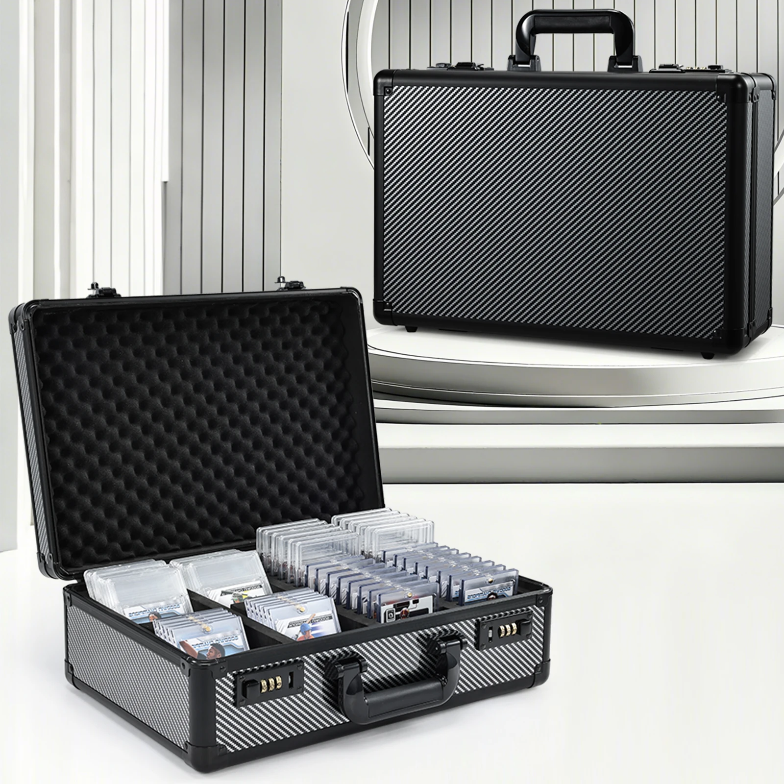 Градурованный футляр для карточек с отдельными слотами для хранения, футляры для торговых карточек, комбинированный замок для спортивных карточек, футляр из плиты PSA для бейсбольных карточек
Градурованный футляр для карточек с отдельными слотами для хранения, футляры для торговых карточек, комбинированный замок для спортивных карточек, футляр из плиты PSA для бейсбольных карточек