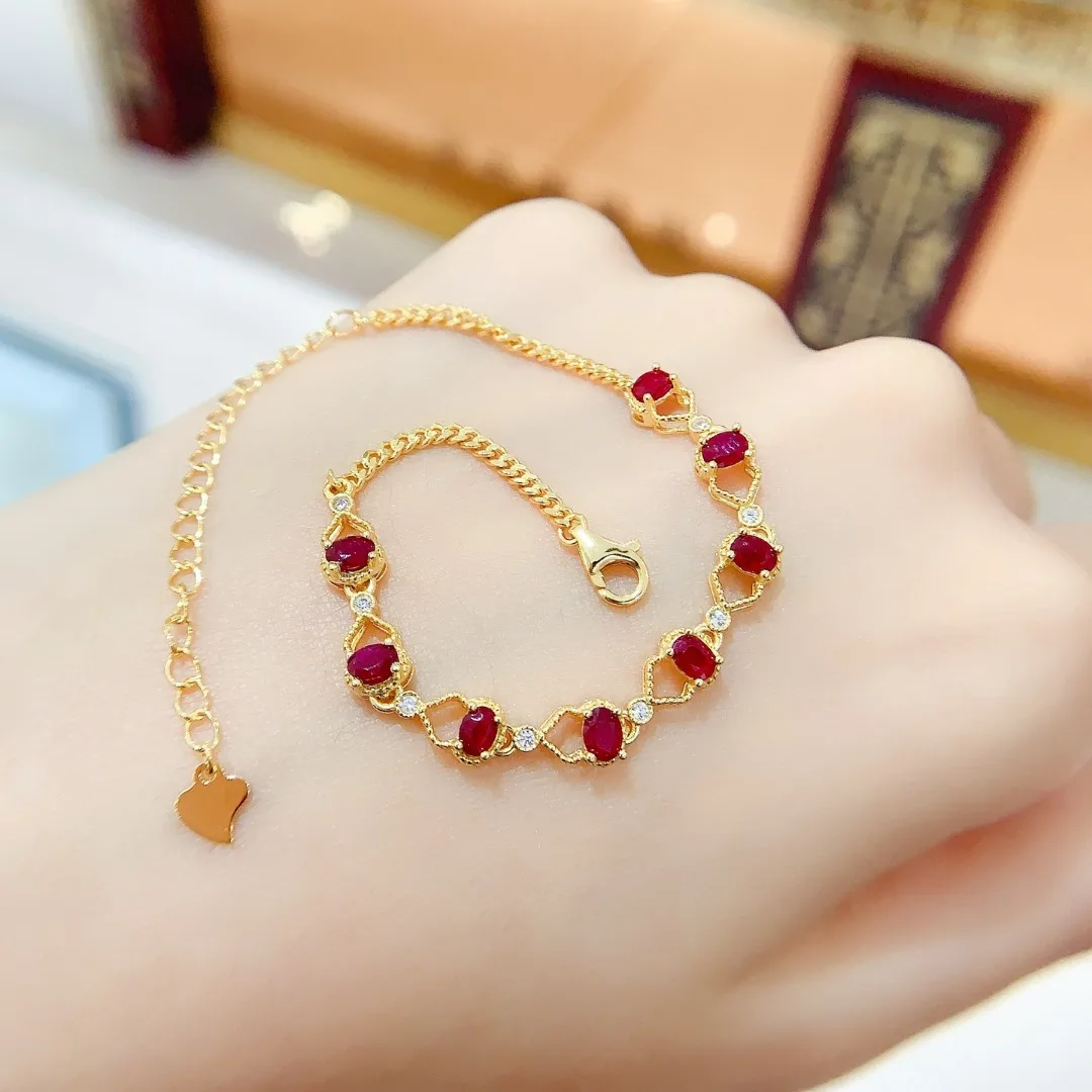 Graceful Natural Ruby Hand Bracelet S925 Pure Silver Fashion Jewelry Shining Exclusive Luxury Jewellery
Graceful Natural Ruby Hand Bracelet S925 Pure Silver Fashion Jewelry Shining Exclusive Luxury Jewellery