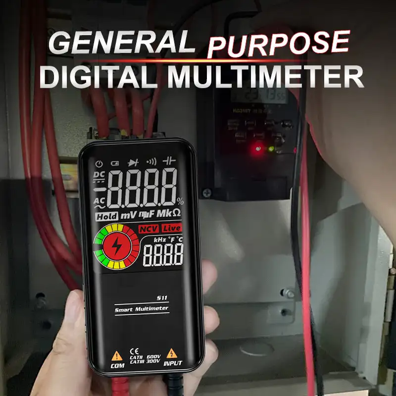 General Purpose Digital Multimeter Digital Multimeter Voltage Tester True RMS Capacitor 6000 Counts Transistor Meter AC DC Hz
General Purpose Digital Multimeter Digital Multimeter Voltage Tester True RMS Capacitor 6000 Counts Transistor Meter AC DC Hz