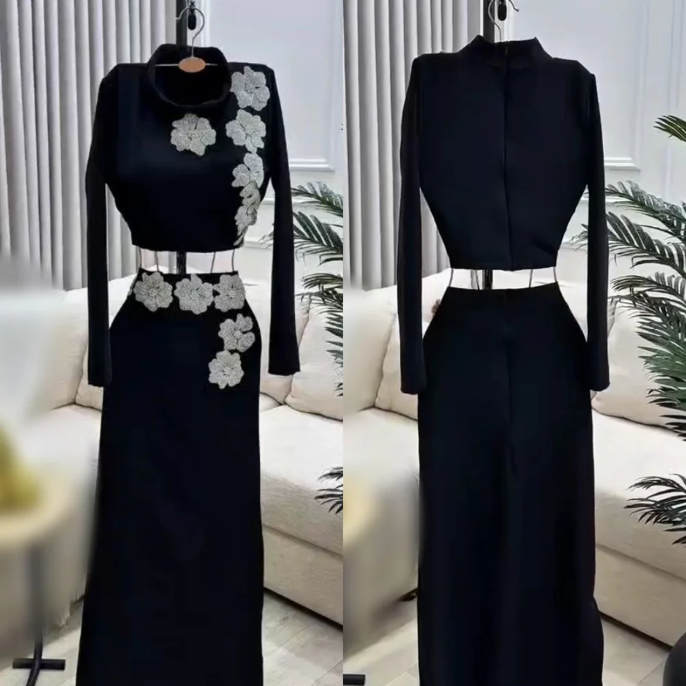 Customized Jersey Applique Flower Pattern High Collar Straight Long Dresses Bespoke Occasion Party Gown Classic Simple Matching
Customized Jersey Applique Flower Pattern High Collar Straight Long Dresses Bespoke Occasion Party Gown Classic Simple Matching