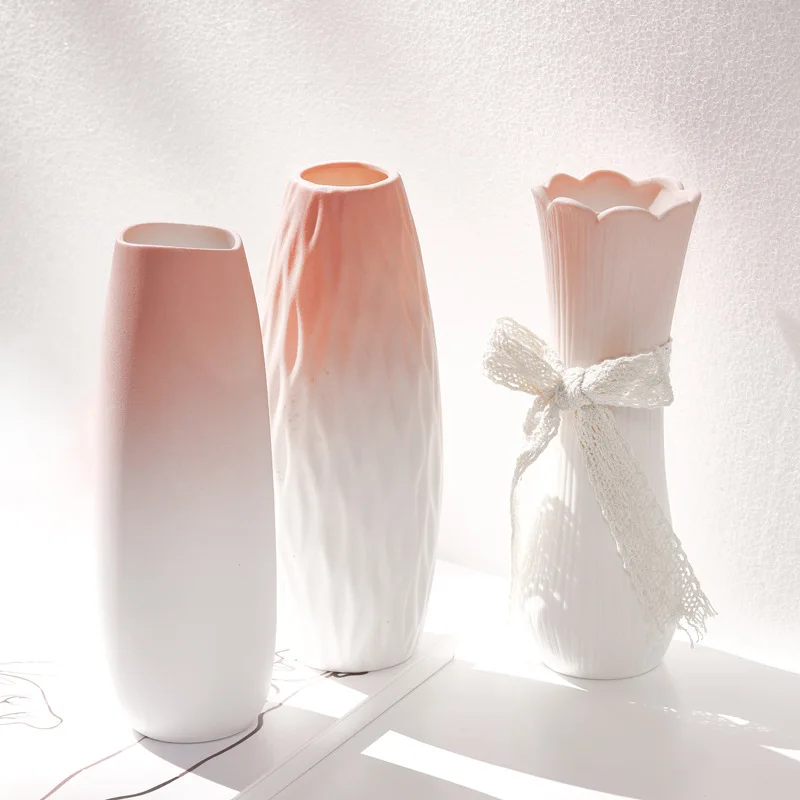pink gradual change ceramic vase creative modern decoration dried flower desktop study living room flower arrangement
pink gradual change ceramic vase creative modern decoration dried flower desktop study living room flower arrangement