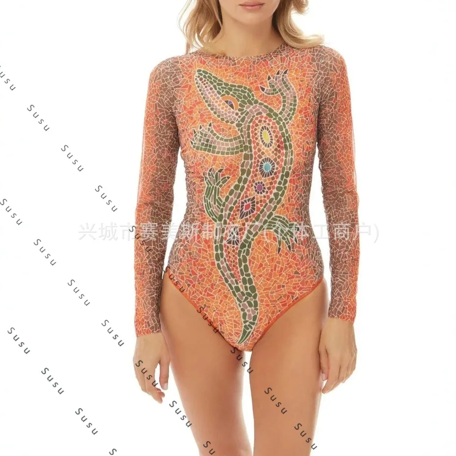 New Russian swimsuit women's Amazon sunscreen mesh racing one-piece swimsuit Купальник
New Russian swimsuit women's Amazon sunscreen mesh racing one-piece swimsuit Купальник