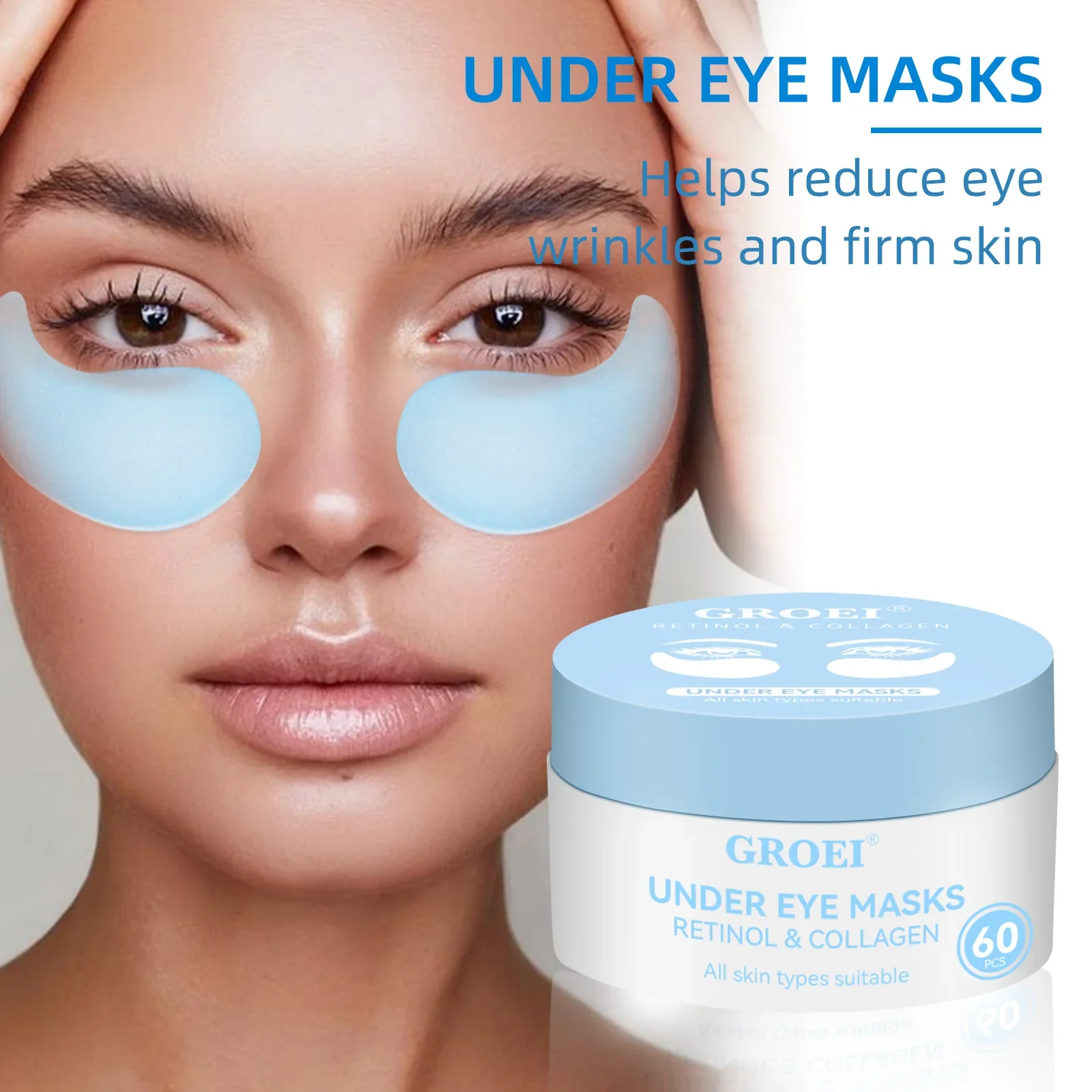 60pcs Retinol Collagen Eye Mask Anti Dark Circles Directed Against Eye Bags Moisturizing Lifting Firming Eye Patches Skin Care
60pcs Retinol Collagen Eye Mask Anti Dark Circles Directed Against Eye Bags Moisturizing Lifting Firming Eye Patches Skin Care