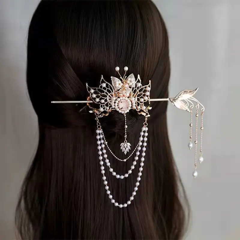 Chinese Style Alloy Hair Sticks Curling Clips Women Tassel Decorate Hair Clip Hairpin Girl Hair Styling Tools Female Accessories
Chinese Style Alloy Hair Sticks Curling Clips Women Tassel Decorate Hair Clip Hairpin Girl Hair Styling Tools Female Accessories