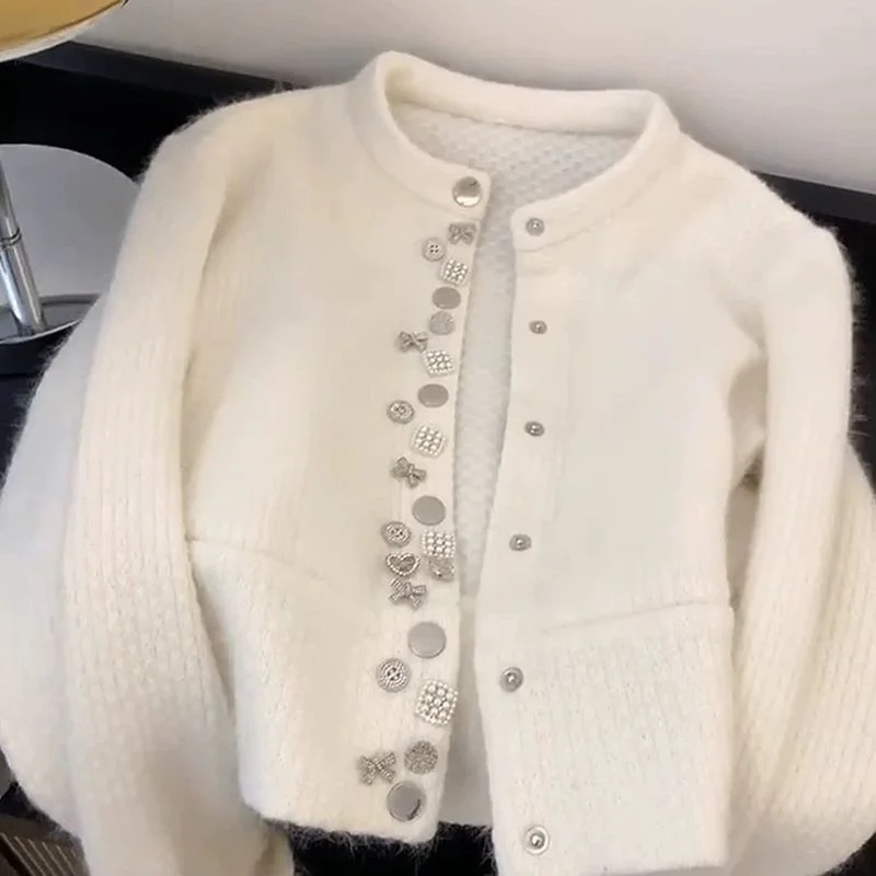 White Heavy Industry Raccoon Velvet Sweater Jacket Women's Spring Autumn New Furry Knitted Cardigan Top
White Heavy Industry Raccoon Velvet Sweater Jacket Women's Spring Autumn New Furry Knitted Cardigan Top