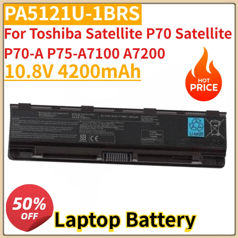 High Quality New PA5121U-1BRS 10.8V 48Wh 4200mAh Laptop Battery for Toshiba Satellite P70 Satellite P70-A P75-A7100 A7200
High Quality New PA5121U-1BRS 10.8V 48Wh 4200mAh Laptop Battery for Toshiba Satellite P70 Satellite P70-A P75-A7100 A7200