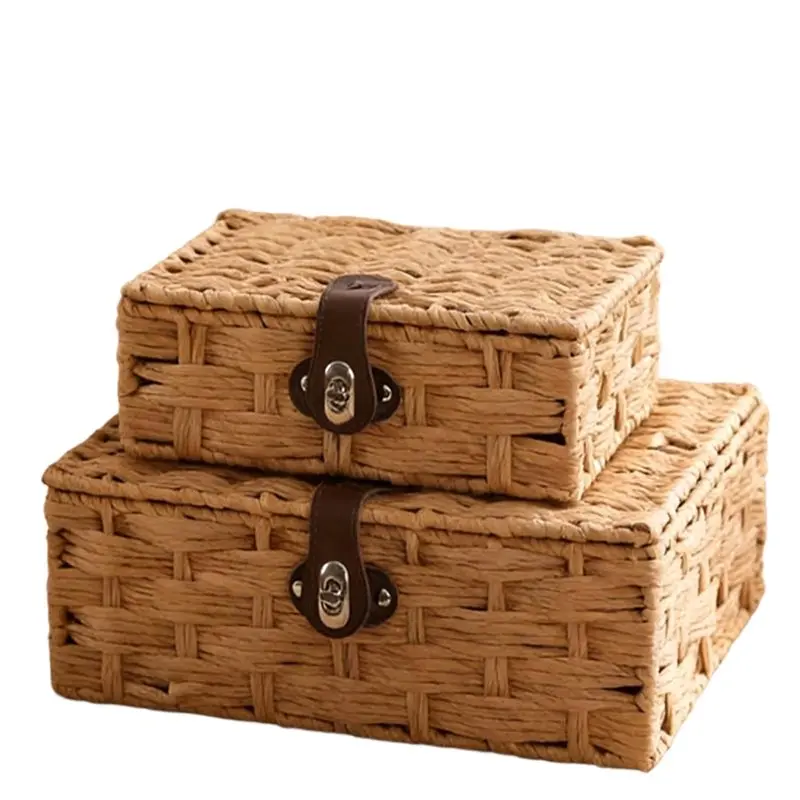 A93Z Woven Basket With Lid, Wicker Storage Basket, Storage Baskets With Lids, For Shelf Decor, Storage Boxes With Lids
A93Z Woven Basket With Lid, Wicker Storage Basket, Storage Baskets With Lids, For Shelf Decor, Storage Boxes With Lids