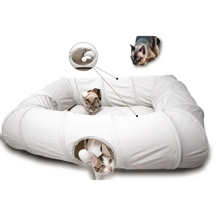 Многофункциональная лежанка-тоннель XL для кошек 4-в-1: пещера-пончик с охлаждающим ковриком для домашних кошек
Многофункциональная лежанка-тоннель XL для кошек 4-в-1: пещера-пончик с охлаждающим ковриком для домашних кошек