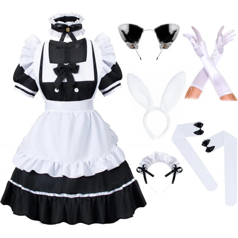 ❤️❤️❤️Irtysh Anime French Women Bunny Maid Sweet Kawaii Costume Cosplay Dress Furry Cat Ear Gloves Socks set❤️⭐️❤️
❤️❤️❤️Irtysh Anime French Women Bunny Maid Sweet Kawaii Costume Cosplay Dress Furry Cat Ear Gloves Socks set❤️⭐️❤️