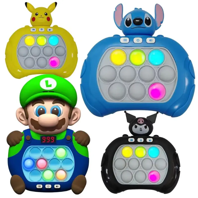 Электронная антистресс-игра Quick Push Game Pop Up Fidget Bubble Pop it Pro с Пикачу, Стичем, Человеком-пауком, светящаяся, для детей, подарок
Электронная антистресс-игра Quick Push Game Pop Up Fidget Bubble Pop it Pro с Пикачу, Стичем, Человеком-пауком, светящаяся, для детей, подарок