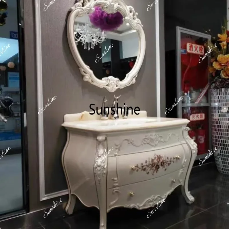 Y New Light Luxury European Bathroom Cabinet Oak Washbasin CustomizableX
Y New Light Luxury European Bathroom Cabinet Oak Washbasin CustomizableX