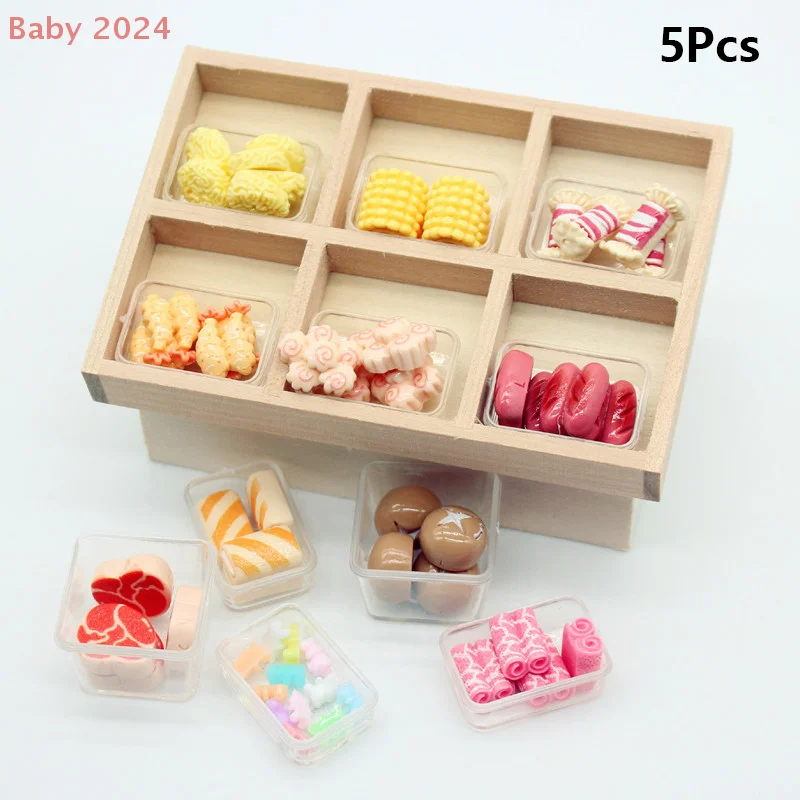 5-Pack Miniature Boxed Hotpot BBQ Play Food for 1:12 Dollhouses, Simulation Kitchen Ingredients Model Doll House Decor
5-Pack Miniature Boxed Hotpot BBQ Play Food for 1:12 Dollhouses, Simulation Kitchen Ingredients Model Doll House Decor