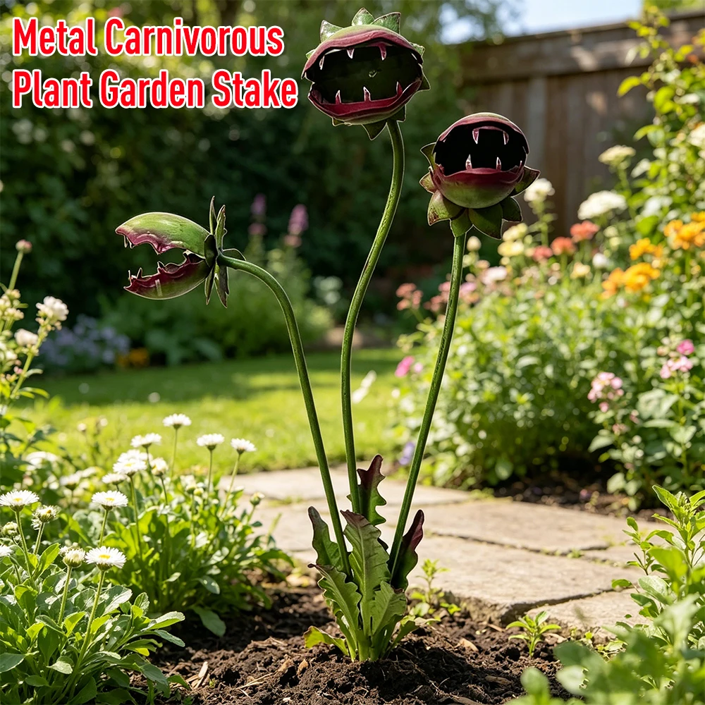 Venus Flytrap Rust-proof Metal Floral Stakes Creepy Decorative Garden Sculpture Stake for Flower Beds Patios & Planters
Venus Flytrap Rust-proof Metal Floral Stakes Creepy Decorative Garden Sculpture Stake for Flower Beds Patios & Planters