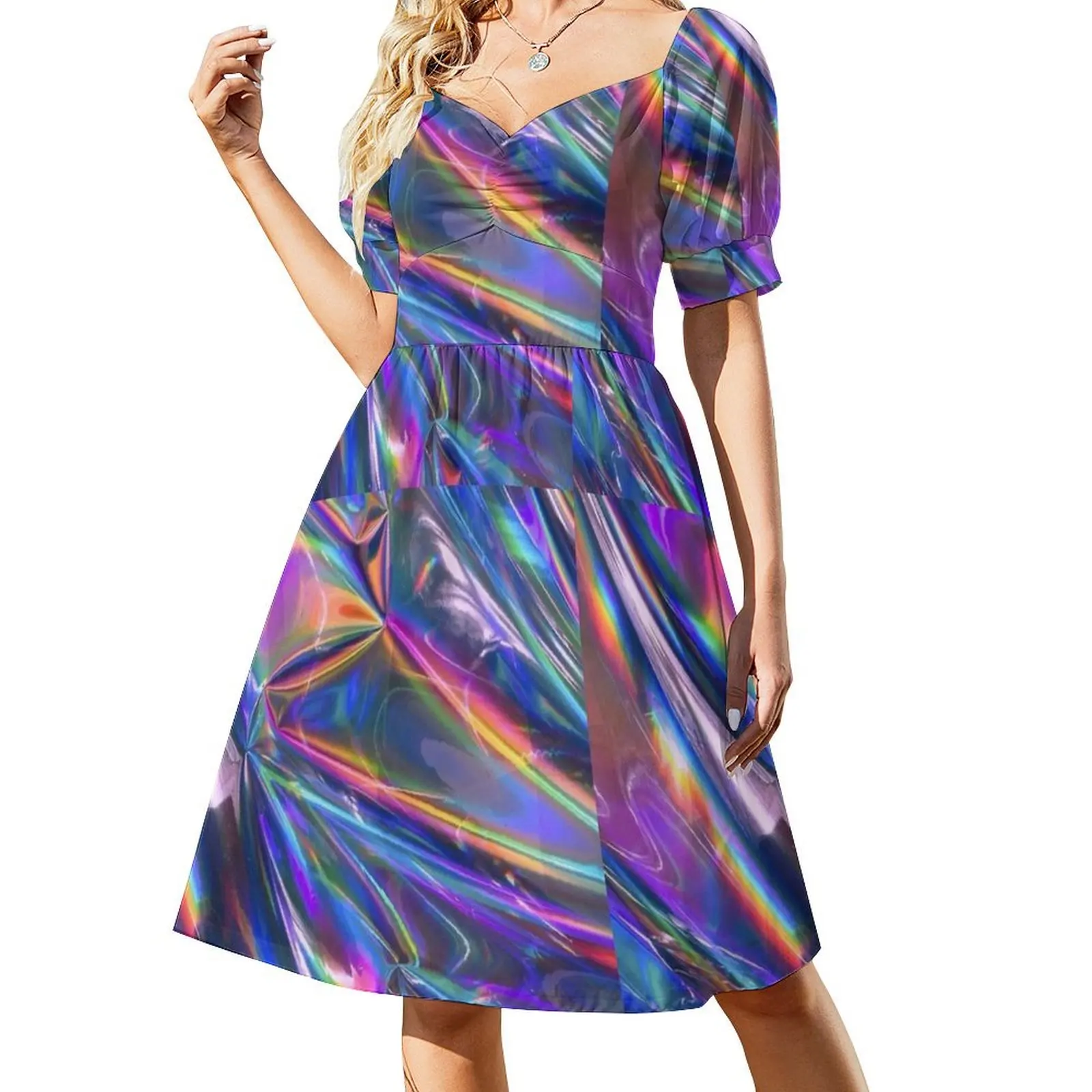 Holographic Material Short-Sleeved Dress dress summer wedding guest dress 2025 ladies dresses for women 2025
Holographic Material Short-Sleeved Dress dress summer wedding guest dress 2025 ladies dresses for women 2025