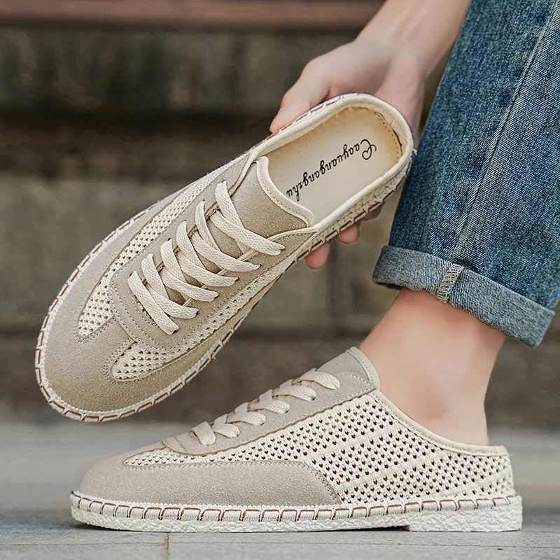 Summer new style casual multi-purpose slip-on mesh-panel shoes for men - stylish wrap-around outerwear style slippers
Summer new style casual multi-purpose slip-on mesh-panel shoes for men - stylish wrap-around outerwear style slippers