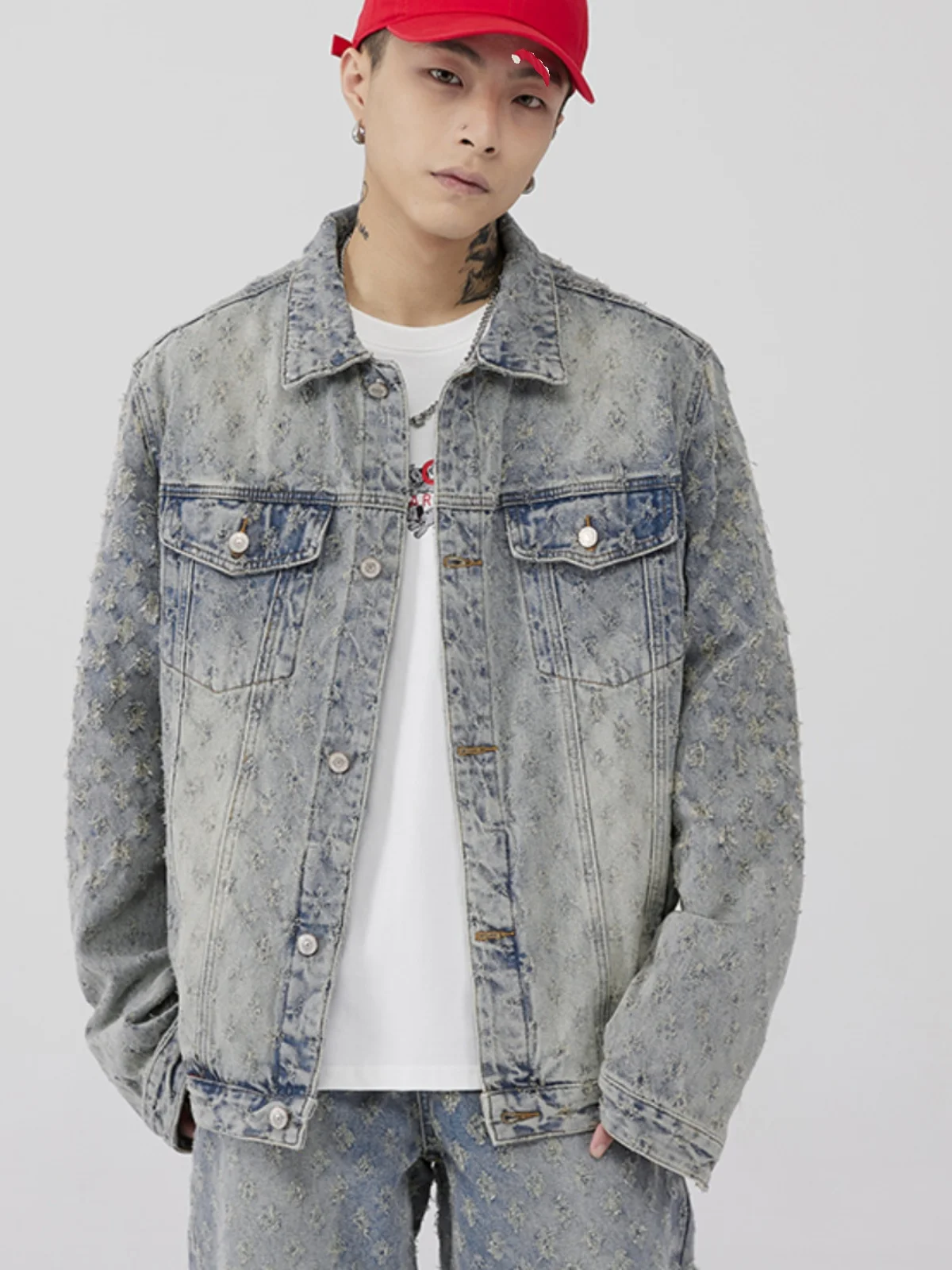 Retro American Sle Men's Denim Jaet Spring Autumn Hip Hop Sle Worn out Outerwear Long Sve Loose Fit Coat
Retro American Sle Men's Denim Jaet Spring Autumn Hip Hop Sle Worn out Outerwear Long Sve Loose Fit Coat