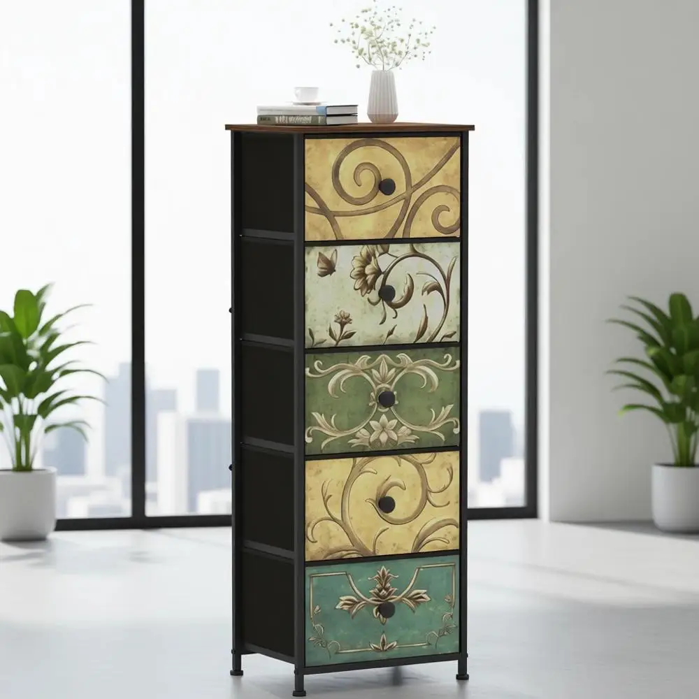 Retro Style Bedroom Chest with Slim Drawers and Storage Nightstand for Living Room or Entryway
Retro Style Bedroom Chest with Slim Drawers and Storage Nightstand for Living Room or Entryway