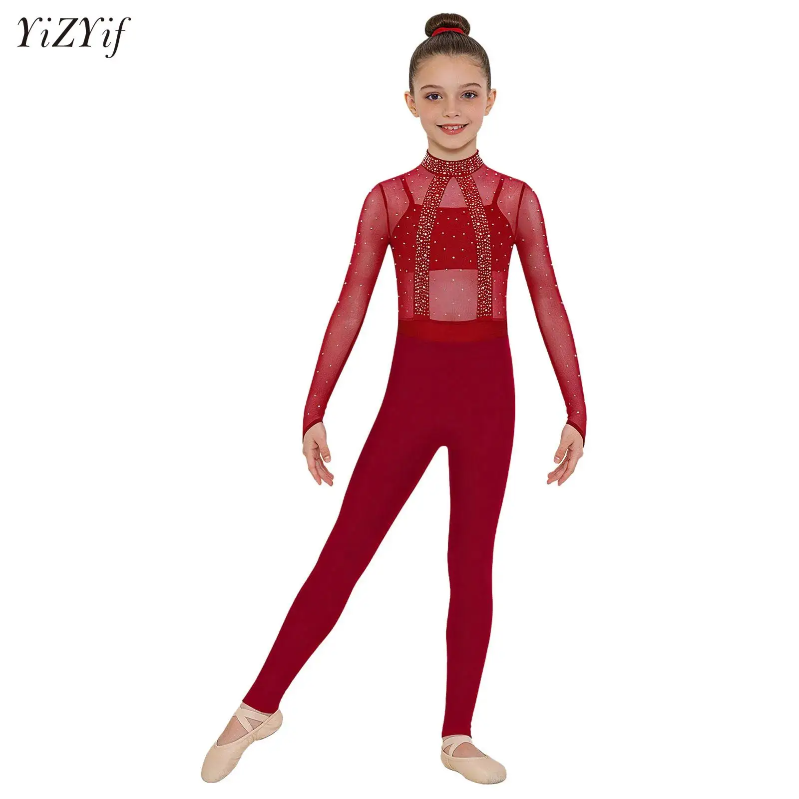Children Girls Rhinestones Gymnastics Leotard Ballet Dance Outfit Figure Skating Bodysuit Sports Leggings Set for Practice
Children Girls Rhinestones Gymnastics Leotard Ballet Dance Outfit Figure Skating Bodysuit Sports Leggings Set for Practice