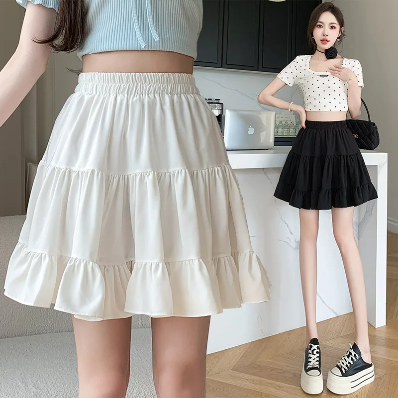 Vintage A Line Skirt Elegant Elastic Waist All-Match Fashion Women High Waist Streetwear Harajuku Skirt New Summer
Vintage A Line Skirt Elegant Elastic Waist All-Match Fashion Women High Waist Streetwear Harajuku Skirt New Summer