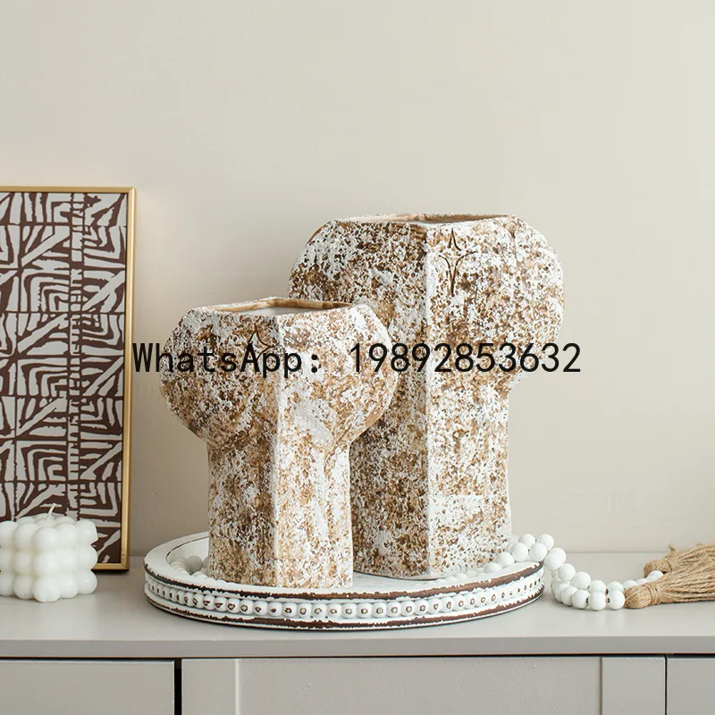 Hp second-hand creative art living room ceramic vase decoration travertine home model room soft decoration wabi-sabi soft
Hp second-hand creative art living room ceramic vase decoration travertine home model room soft decoration wabi-sabi soft