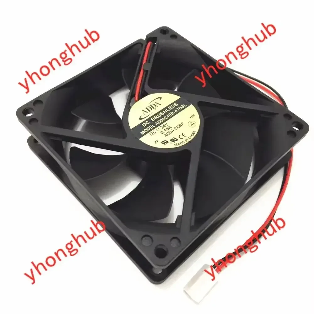 ADDA AD0924HB-A70GL DC 24V 0.15A 92x92x25mm Cooling Fan
ADDA AD0924HB-A70GL DC 24V 0.15A 92x92x25mm Cooling Fan