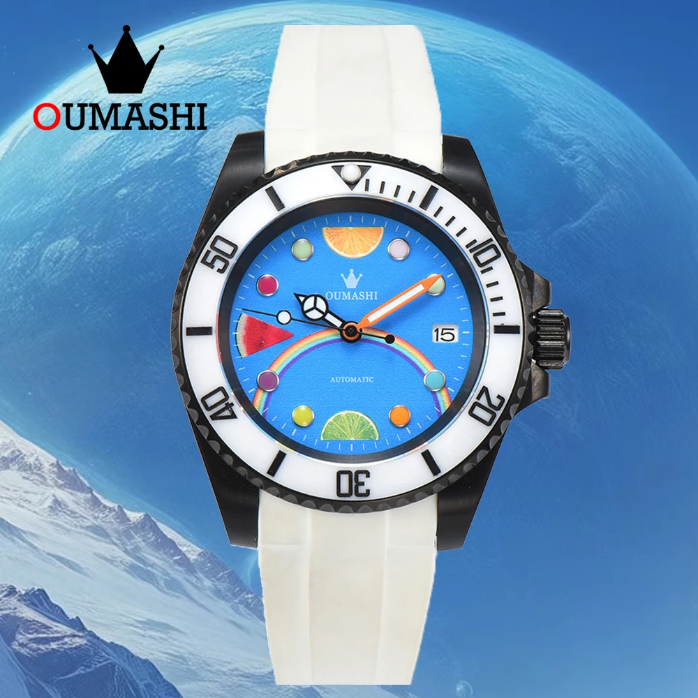 OUMASHI 40mm Men's Watch Automatic Watches Sapphire Glass Mechanical Wristwatch Sports Waterproof Men Watch Customized logo
OUMASHI 40mm Men's Watch Automatic Watches Sapphire Glass Mechanical Wristwatch Sports Waterproof Men Watch Customized logo